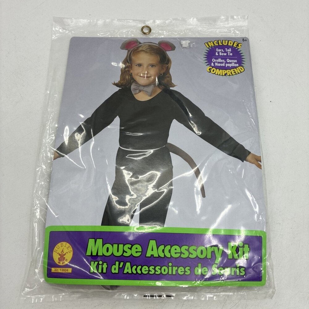 Rubies Kids One Size Mouse Accessories Ears Tail Bow Tie Costume Set - Picture 2 of 7